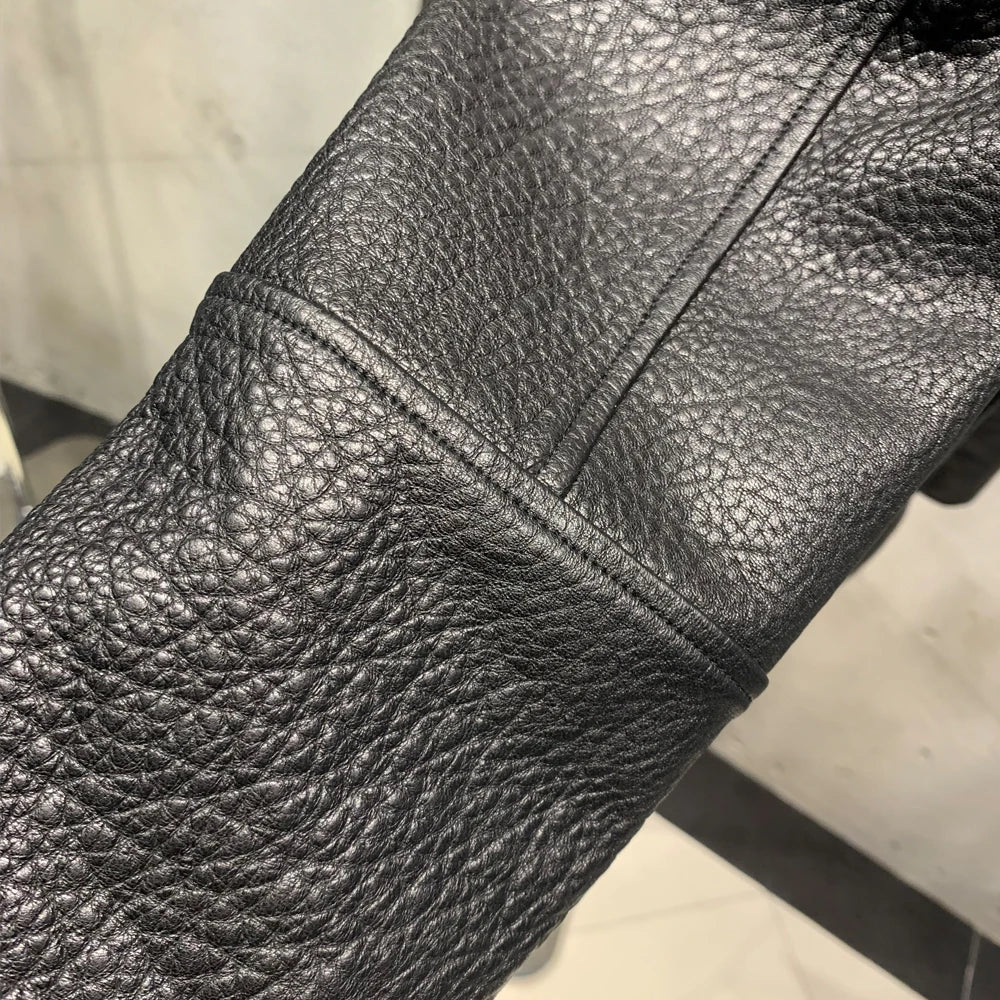 Women Casul Leather Jackets Short Windbreak Design Genuine Grained Sheep Leather Coats Lady