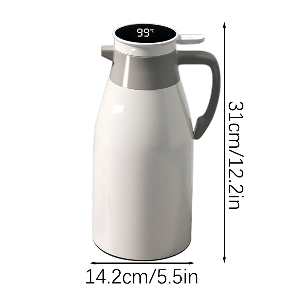 1/2l Insulated Water Bottle With Glass Insulated Liner Large Capacity Vacuum Flasks Kettle Thermal Jug For Home Winter Warm