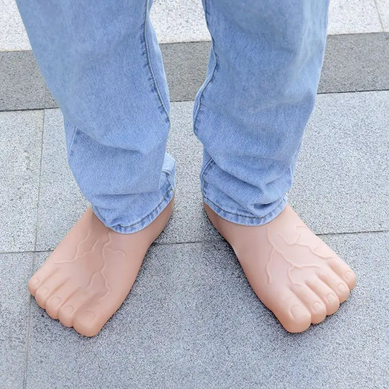 Artificial Foot Shoes Quirky Ideas Men's and Women's Toe Big Foot Spoof Red Five Finger Feet Fashion