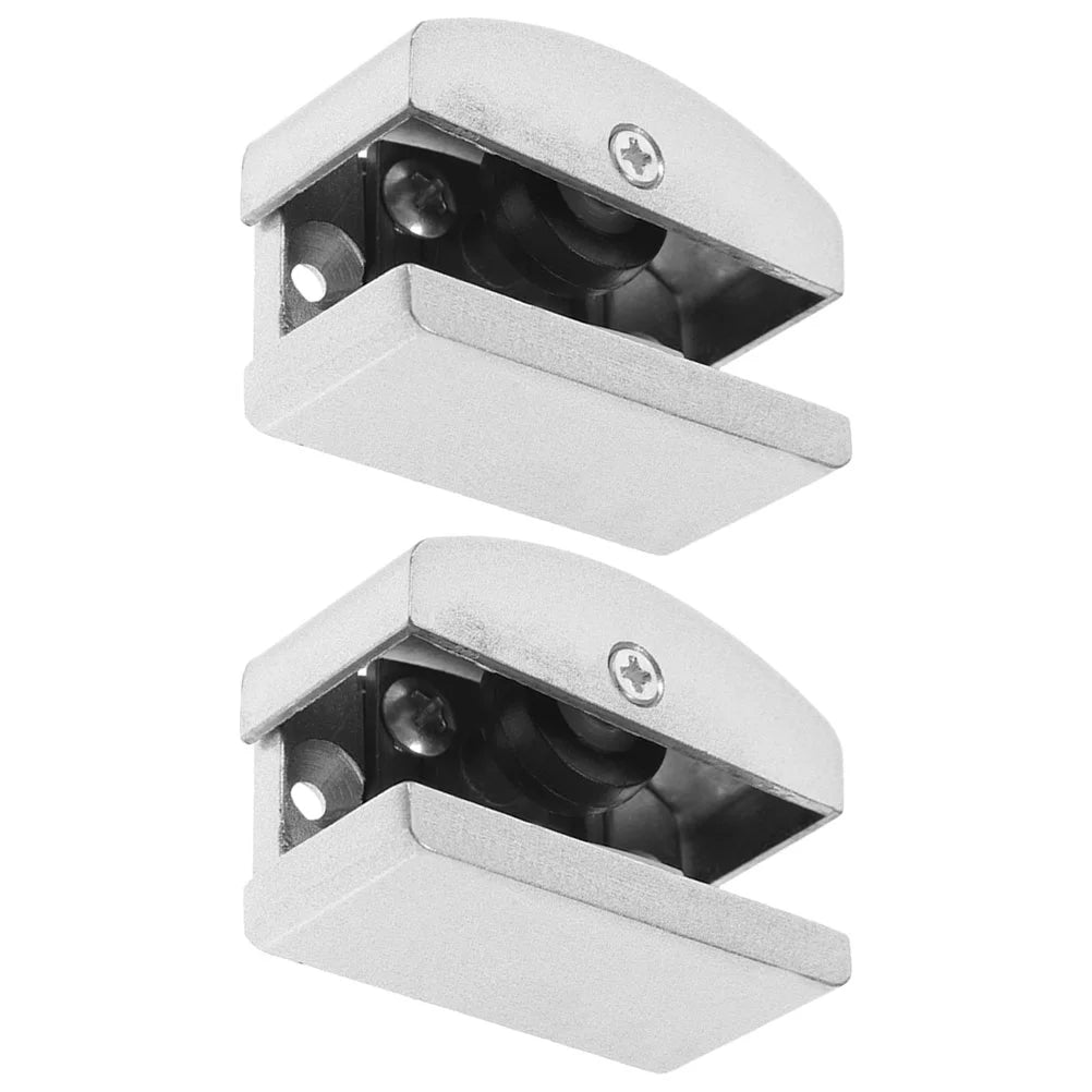 2Pcs Bottom Mount Door Guide Glass Door Stops Sliding Door Guides Shower Door Replacement Parts Hardware Track Bathrooms Bedroom