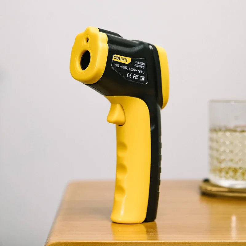 Deli Digital Infrared Thermometer IR Laser Pyrometer Non-Contact Temperature Tester with LCD Display for Home Use -30~380°F