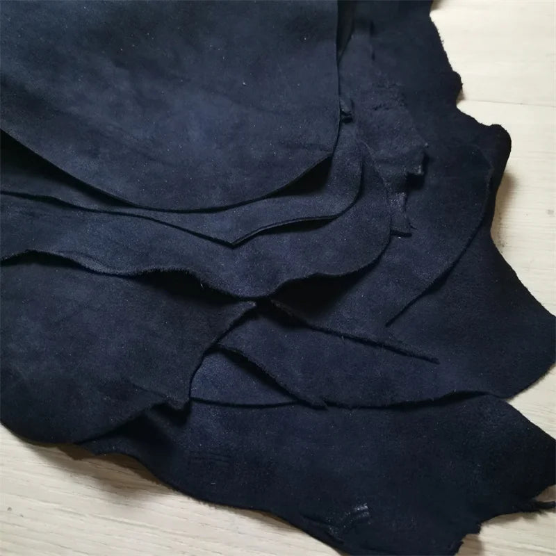 1mm Brown Black Sheep Suede .Top Leather.Real Leather Fabric.Handmade DIY For Clothes Inside.Package Edge.Whole Sheepskin