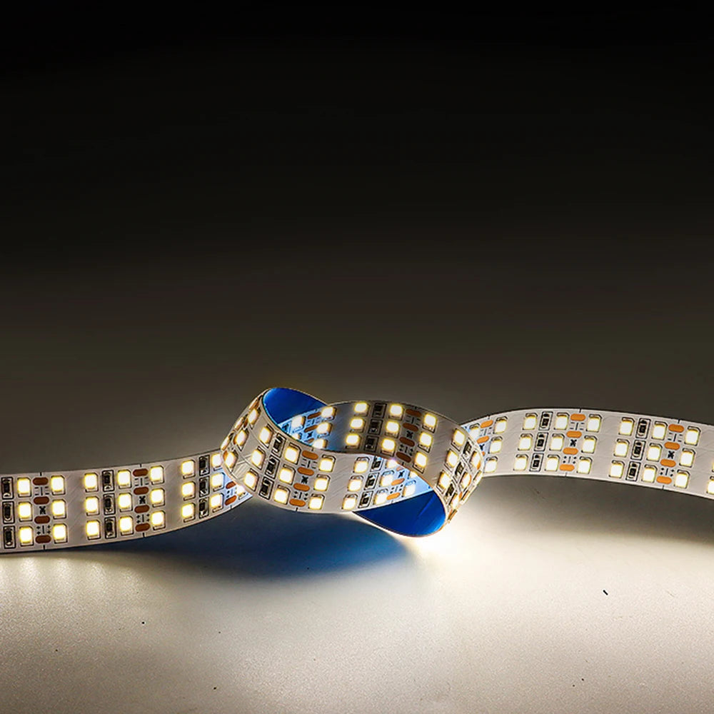 Three Rows LED Strip Light DC12V/24V 2835 SMD 360LEDs High Brightness LED Ribbon Project Lighting Strips 3000K/4000K/6000K