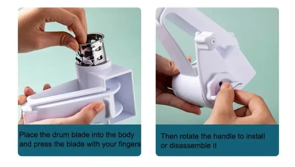 1 and 3 In 1 Kitchen Supplies Plastic Hand cranked rotating cheese planer creative cheese grater Multi functional cheese grater