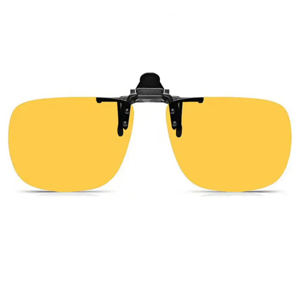 Polarized Sunglasses Men Clip On Yellow Lenses Night Vision Rimless Rectangle Sun Glasses Anti-glare UV400 Goggles 2026 Eyepiece