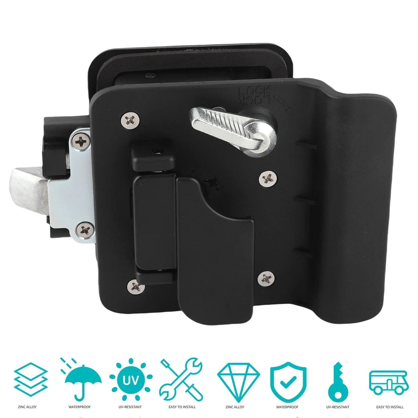 Auto Parts RV Door Lock Trailer Door Latch Inside Outside Double Open Zinc Alloy Galvanized for Large Vehicles Trailer Door Lock