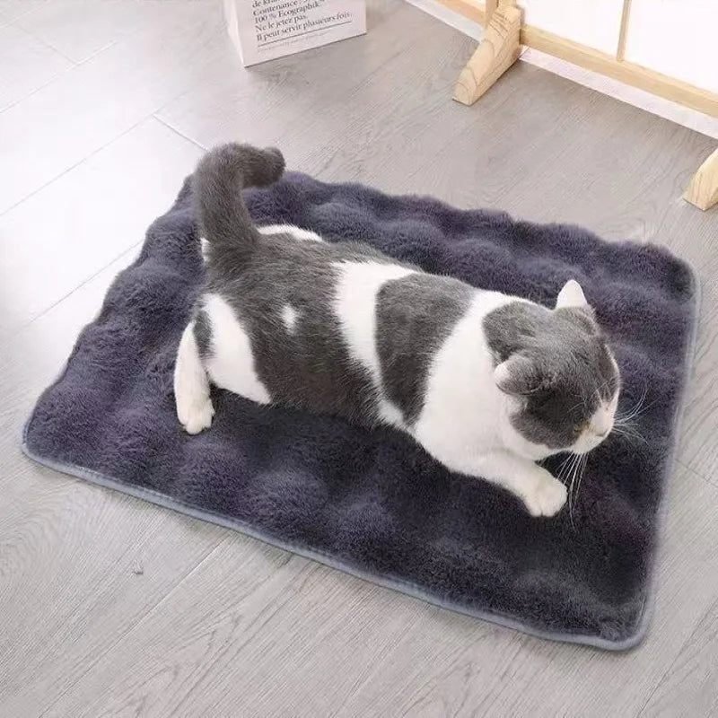 Ultra-Soft Pet mat Winter Warm Dog Blanket Cat bed Sofa Mat Super Comfortable Pet Blanket Pad Mat for Cats Dogs Sleeping Mat