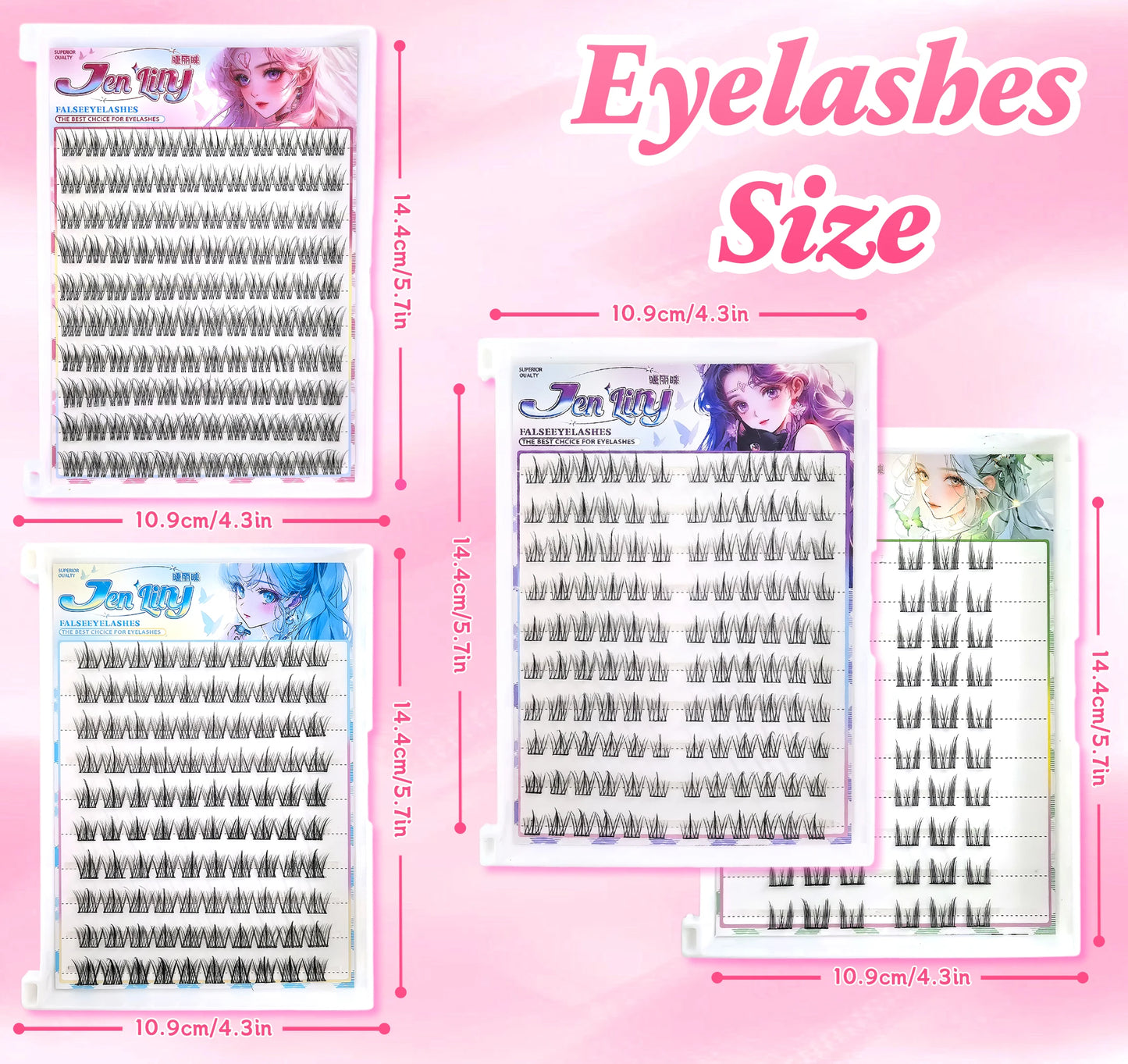 Jen Lily Glue-free False eyelashes: A Lazy Person's Trilogy - Natural and Seamless Beginner's Sunflower Eyelashes