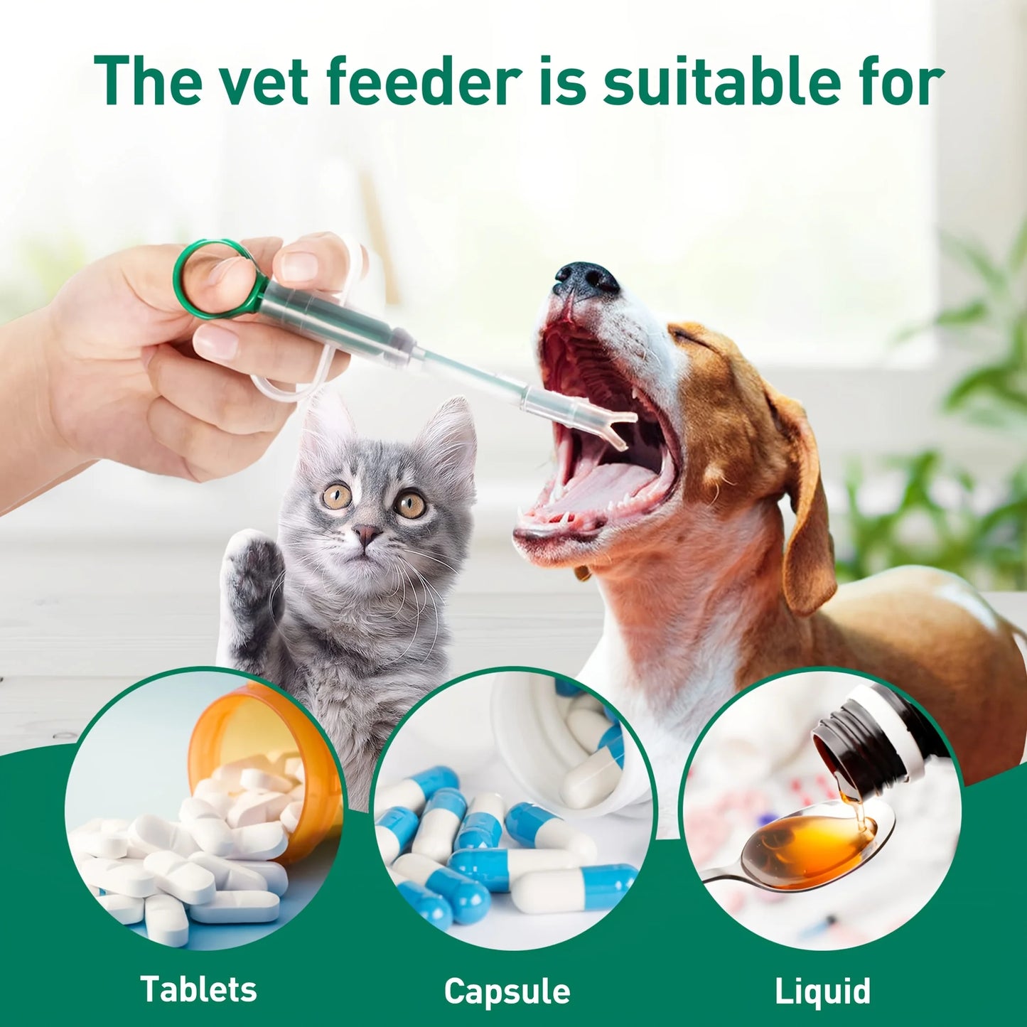 PETCLEAR Pet Medicine Dispenser Syringe Tablet Pill Gun Dog Medicine Feeder Cat Pills Shooter for Dogs And Cats