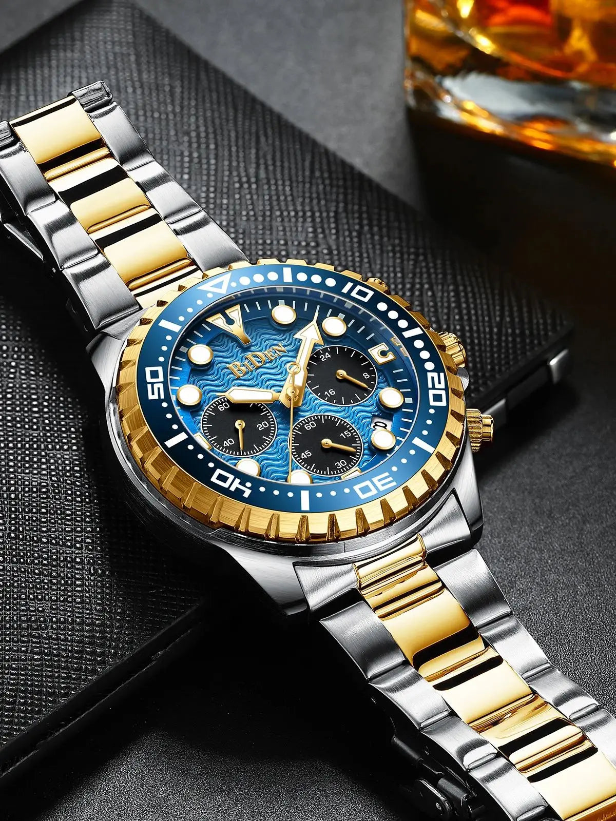 BIDEN Top Brand Fashion Mens Watches for Men Sport Waterproof  Quartz Watch Luxury Man Business Luminous Clock Relogio Masculino