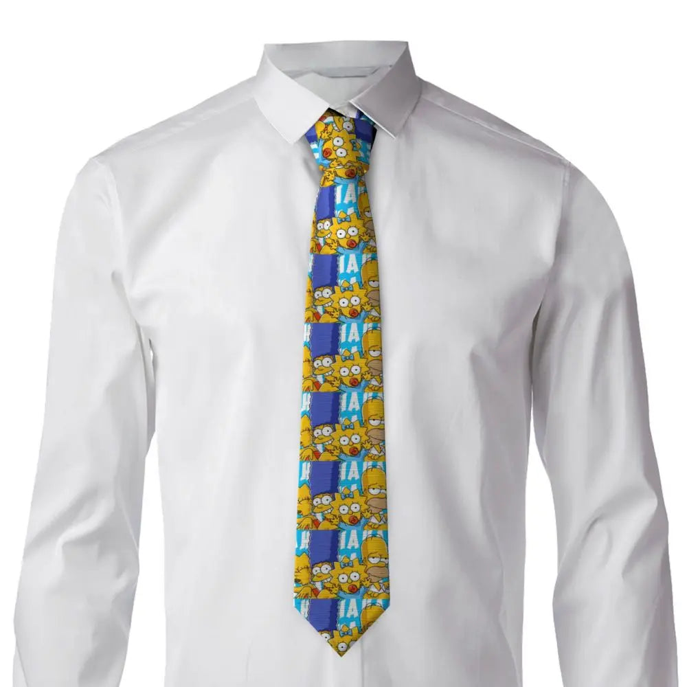 Personalized The S-Simpsones Homer Neck Ties Men Formal Silk Wedding Neckties