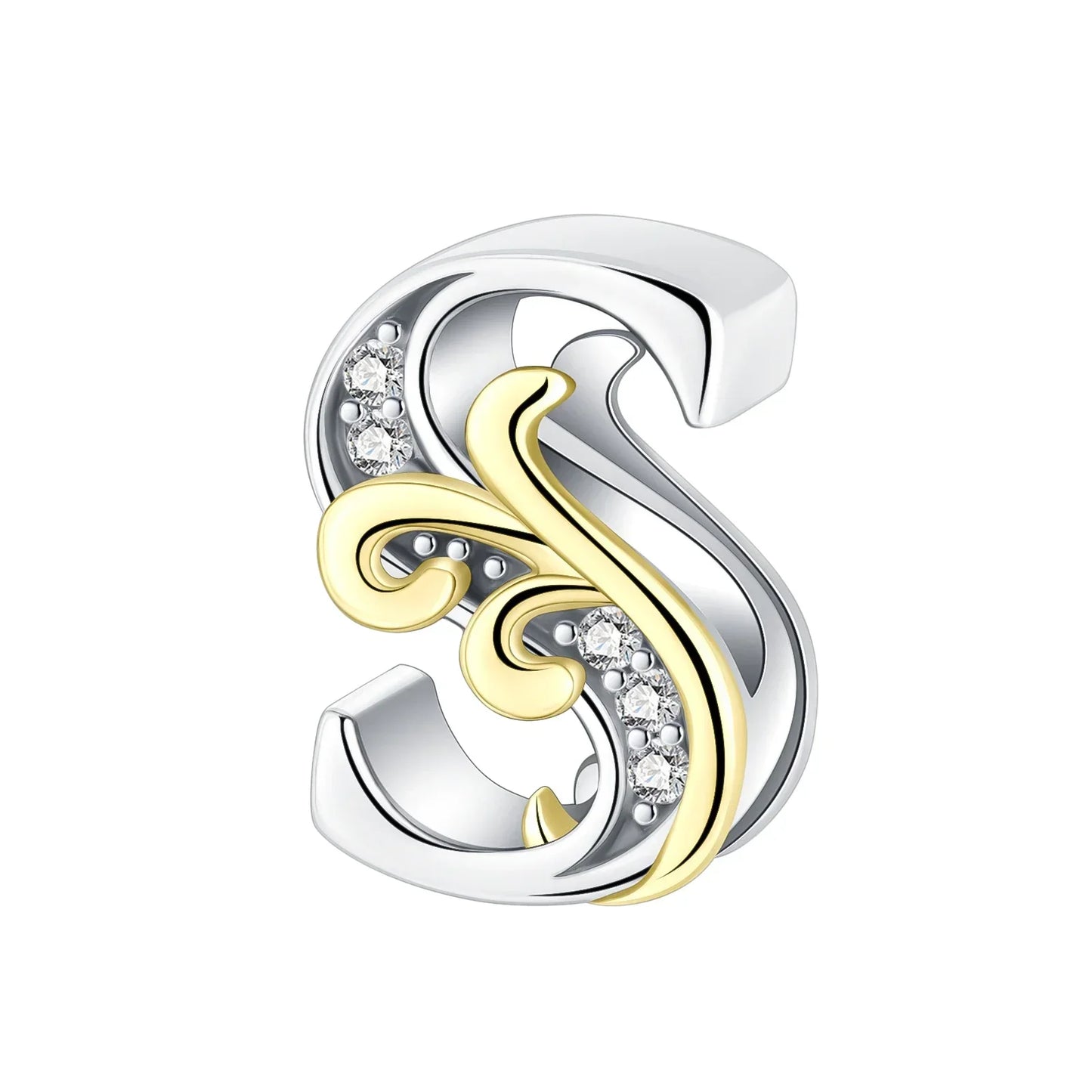 925 Sterling Silver  A-Z 26 English Letters Retro Fashion Pendant Fit Original Bracelet Charm Beads Necklace Diy Female Jewelry