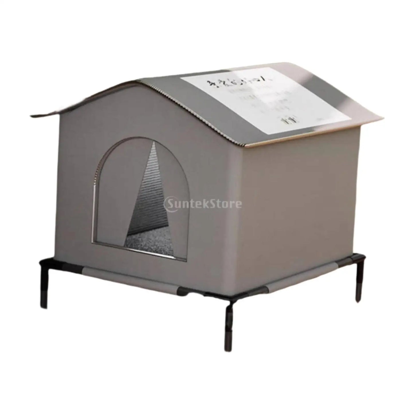 Outdoor Cat House Insulated Weatherproof Waterproof for Barn Comfortable Windproof Winter Warm Elevated Leg Cube Cat Shelter