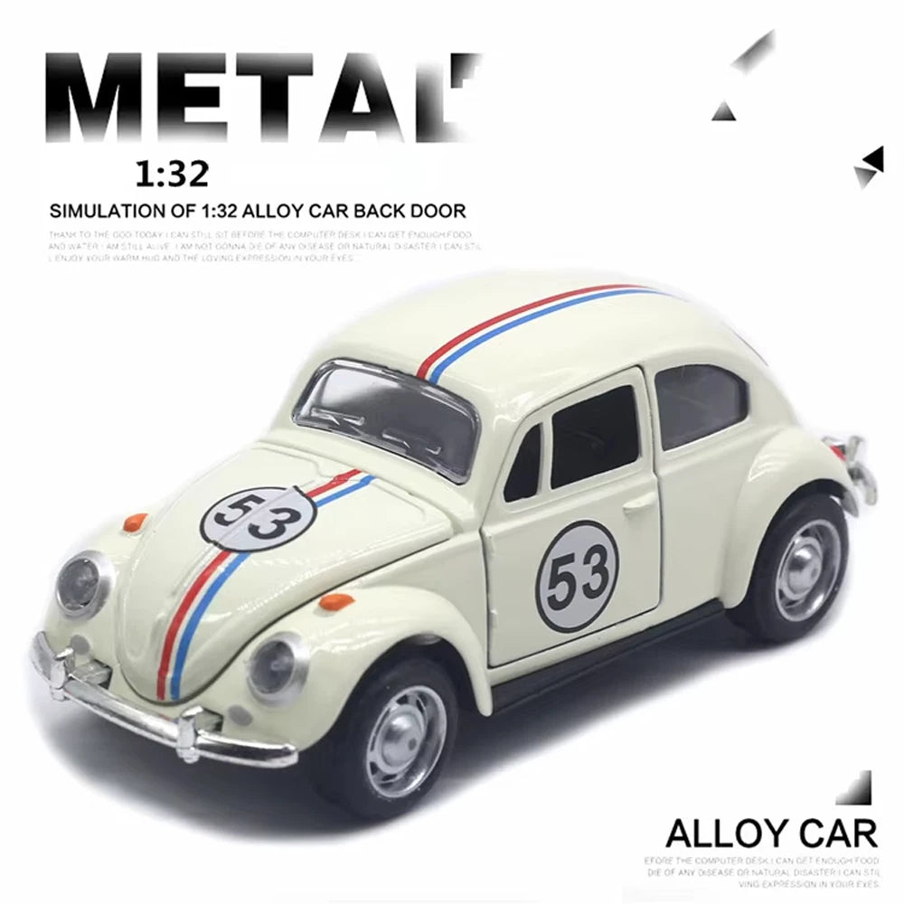 1:32 Vintage Die-Cast Racing Car Toy,High-Quality Metal Alloy, Manual Pull-Back, Suitable for Ages 3+,Collectible Classical Car
