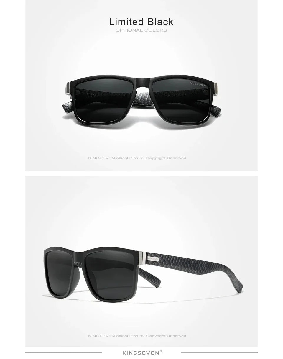 KINGSEVEN Polarized Lens Sun Glasses Women High Quality Retro Men Square Full Frame Decorative Glasses UV400 Goggles Eyewear