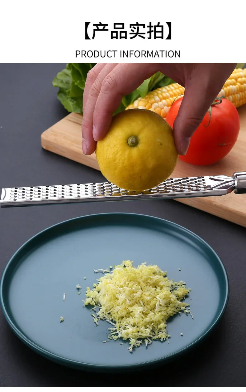 Stainless Steel Grater Cheese Long Planer Baking Handheld Cheese Grater Chocolate Grater Lemon Peel Scraper Cheese Grinding Tool