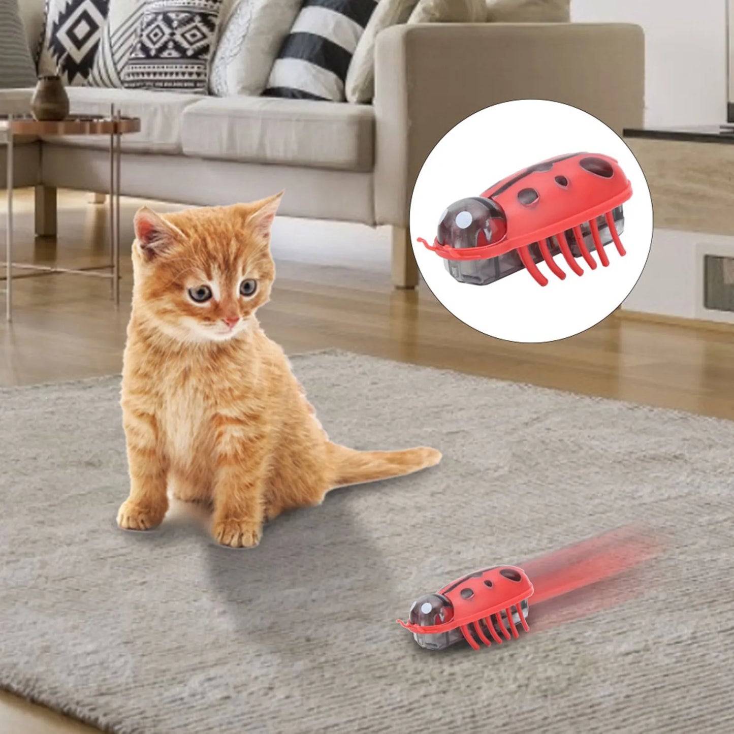 Pet Mini Cute  Shape Electric Funny  Playing Interactive with Battery for Cat Cat Electric  Mini Cute Cat