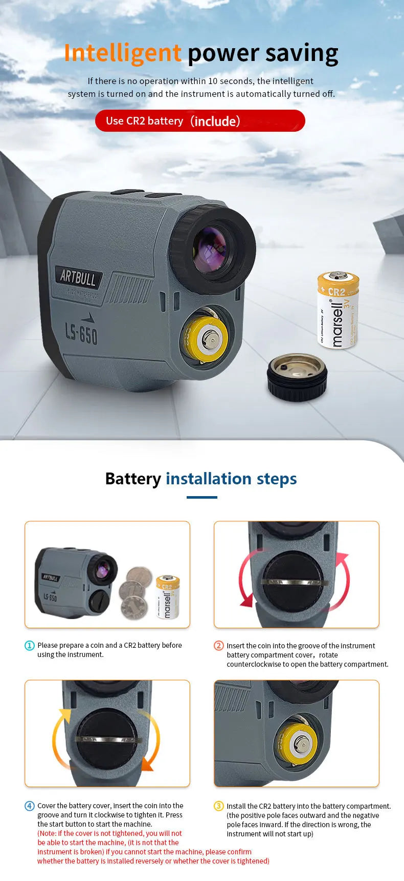Golf Laser Rangefinder  650M Telescope with Flag-Lock Slope Pin Distance Meter for Hunting Monocular