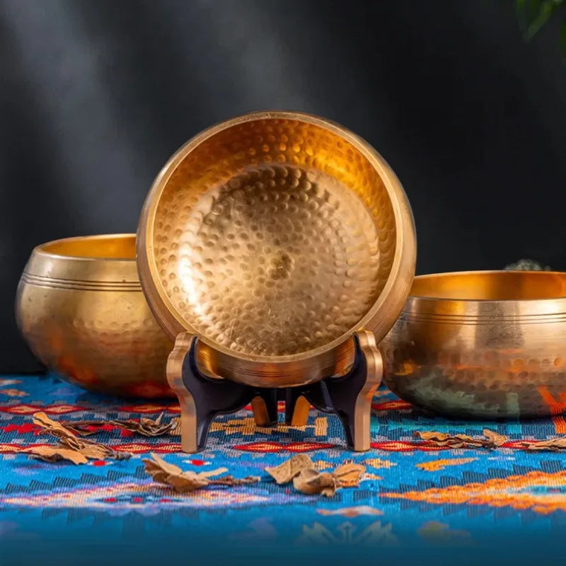 Sound Healing Singing Bowl Meditation Harmony Sound Bowls Copper Tibetan Singing Bowls Buddhist Percussion Musical Instruments