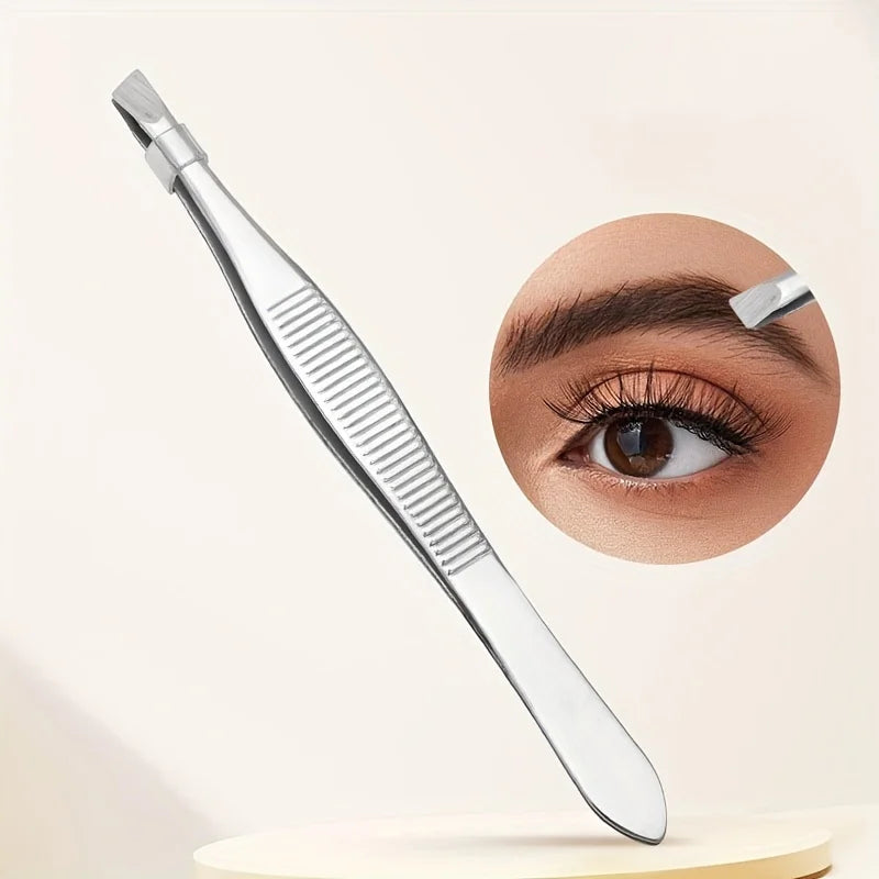 Hair Removal Tweezers Gradient Eyebrow Makeup Tool Stainless Steel Slant Eyebrow Clipper Hair Removal and Makeup Tool