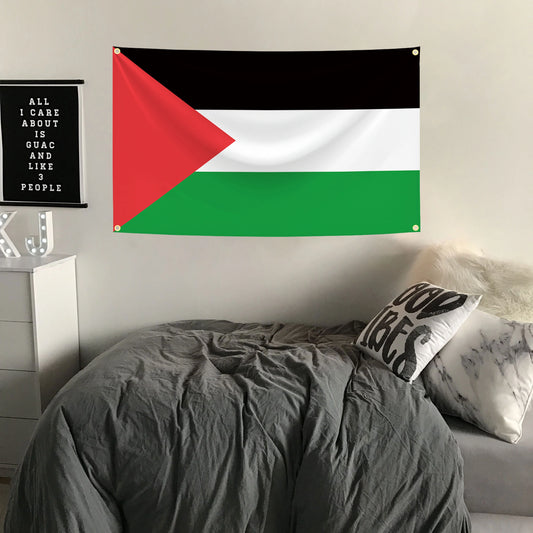 Palestine Flag Hanging High Quality Polyester Gaza Palestinian Flags For Decoration National Art Tapestry Banner Gift