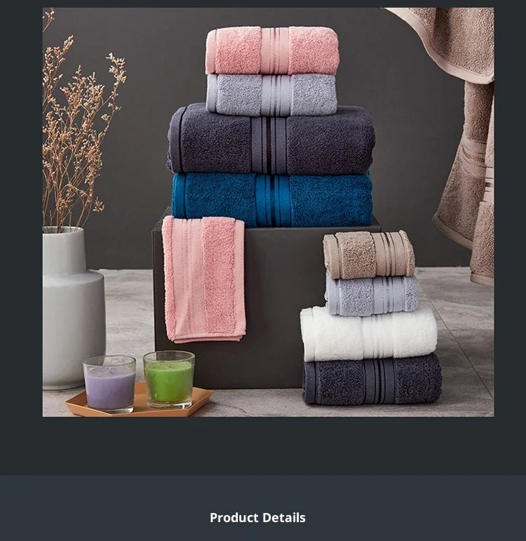 Egyptian Cotton Bath Towels Towels Combed Face Towels Set or Individually Suitable for Sports Travel Home Hotel and Bathroom Use