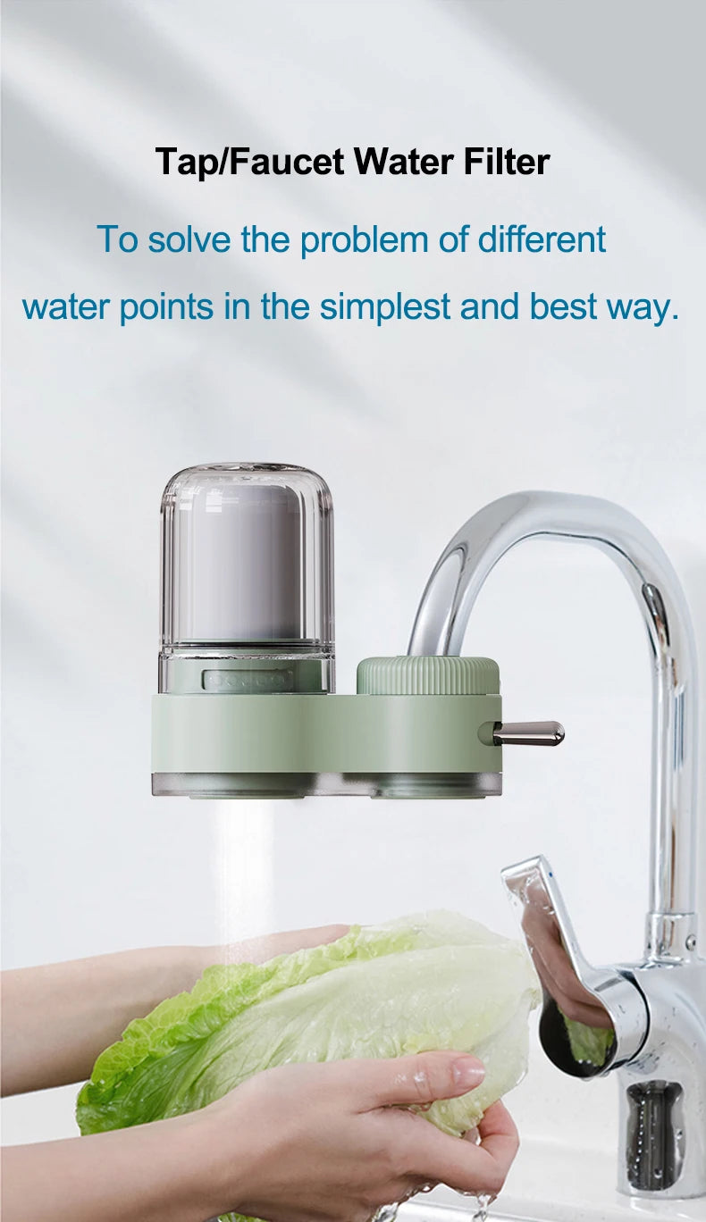 Healthy Faucet Water Filter System - Tap Water Purifier Filter Water Purifying Device For Home Kitchen ,Faucet Mount Filter