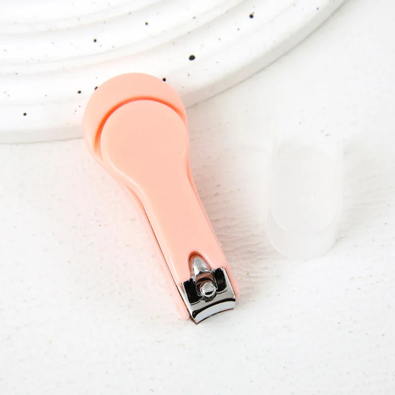 Nail Clipper Anti-Splash Portable 1pc Stainless Steel Cute Macaron Colors Compact Design Home Travel Manicure Nail Tools