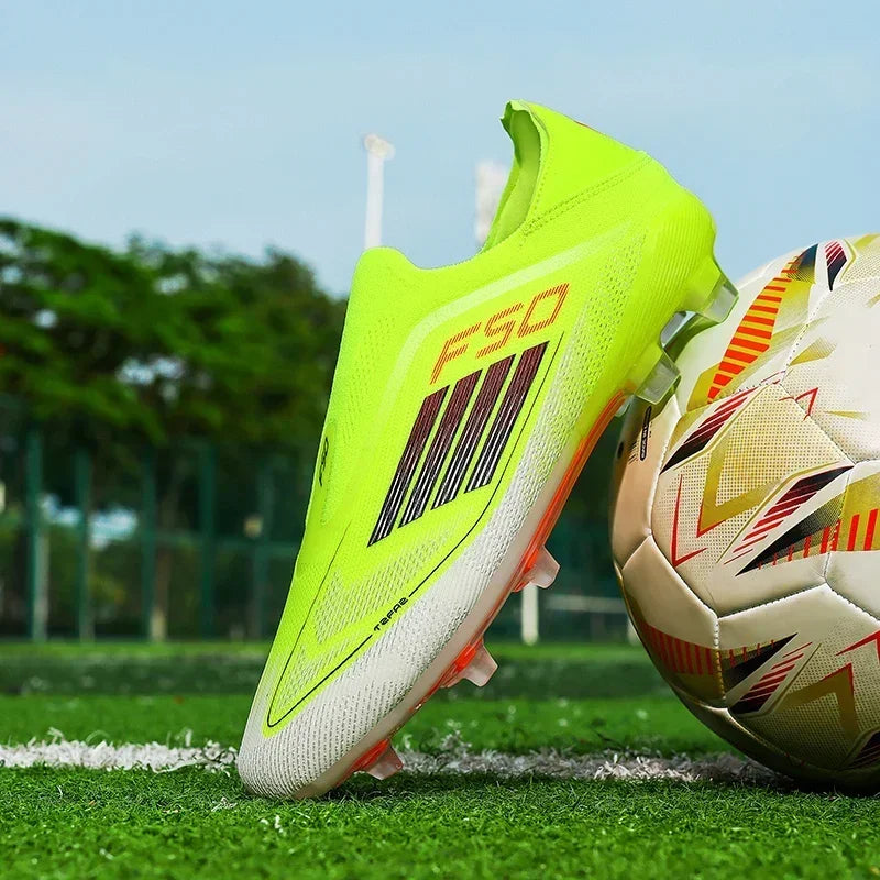 Men Football Boots Training Soccer Shoes Drop Shipping Match Sport Cleats Indoor Sneakers FG Ultralight Long Spikes Breathable