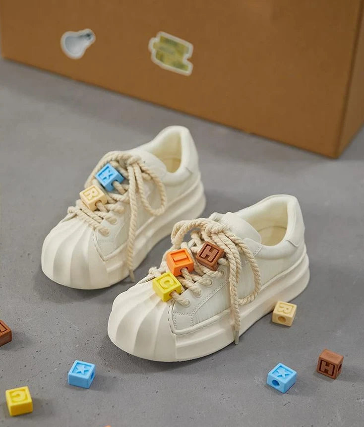 Ladies Shoes Round Toe Women Footwear High On Platform Beige Low Sale Offers Stylish A Light Korean Original Urban 39