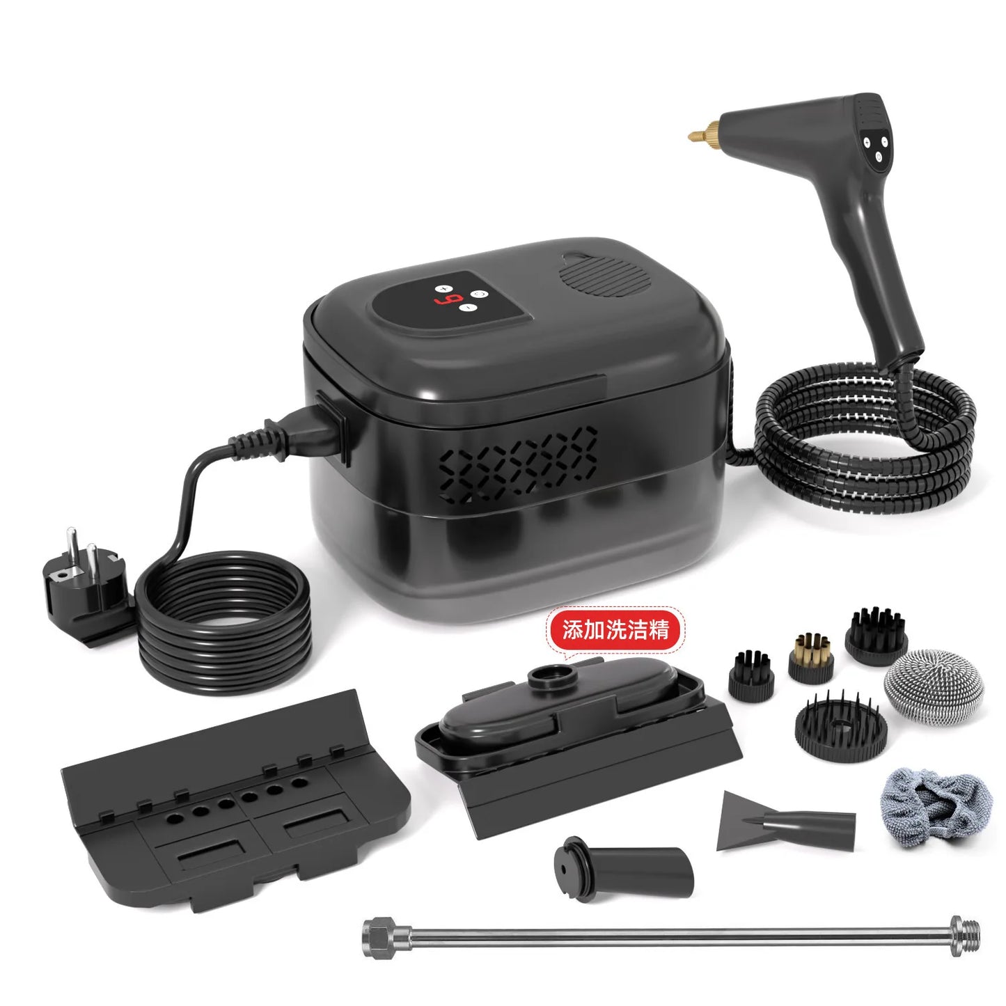 HOMEFISH 2500W Handhled Steam Cleaner High Pressure and Temperature For Household Kitchen Hood Car Smart Jet Washer
