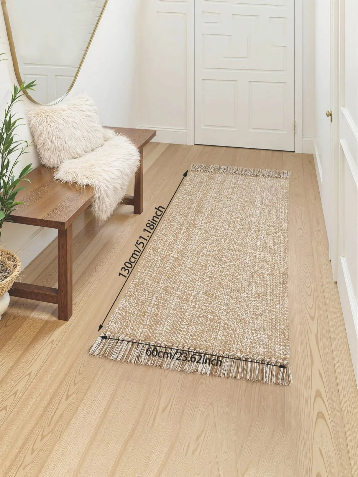 Cotton Linen Weave Carpet for Living Room Bedroom Kitchen Area Rugs Floor Mat Water Absorbent Bathroom Carpets Doormat