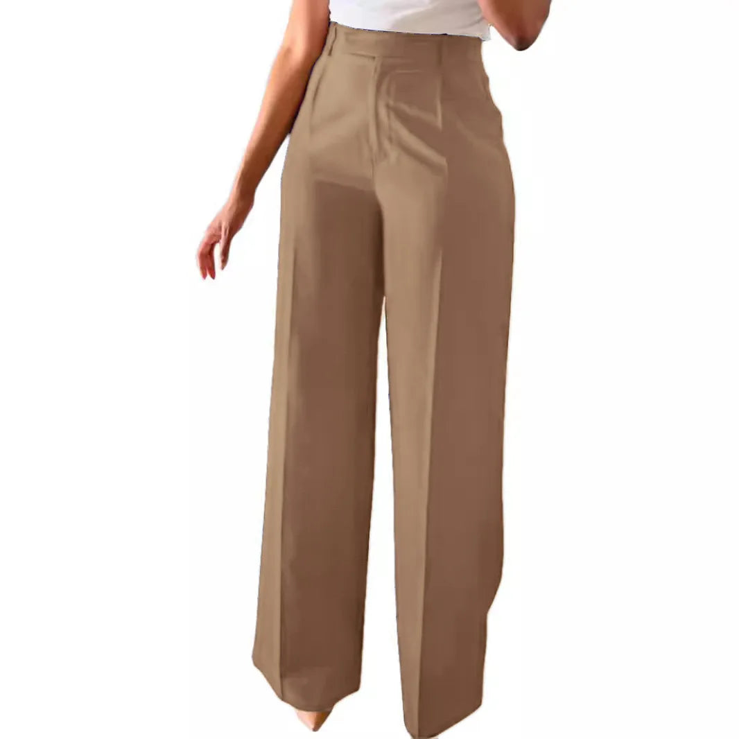 2025 New Pants Commuting High Waist Drape Straight Pants Formal Pants Casual Suit Long Pants Women