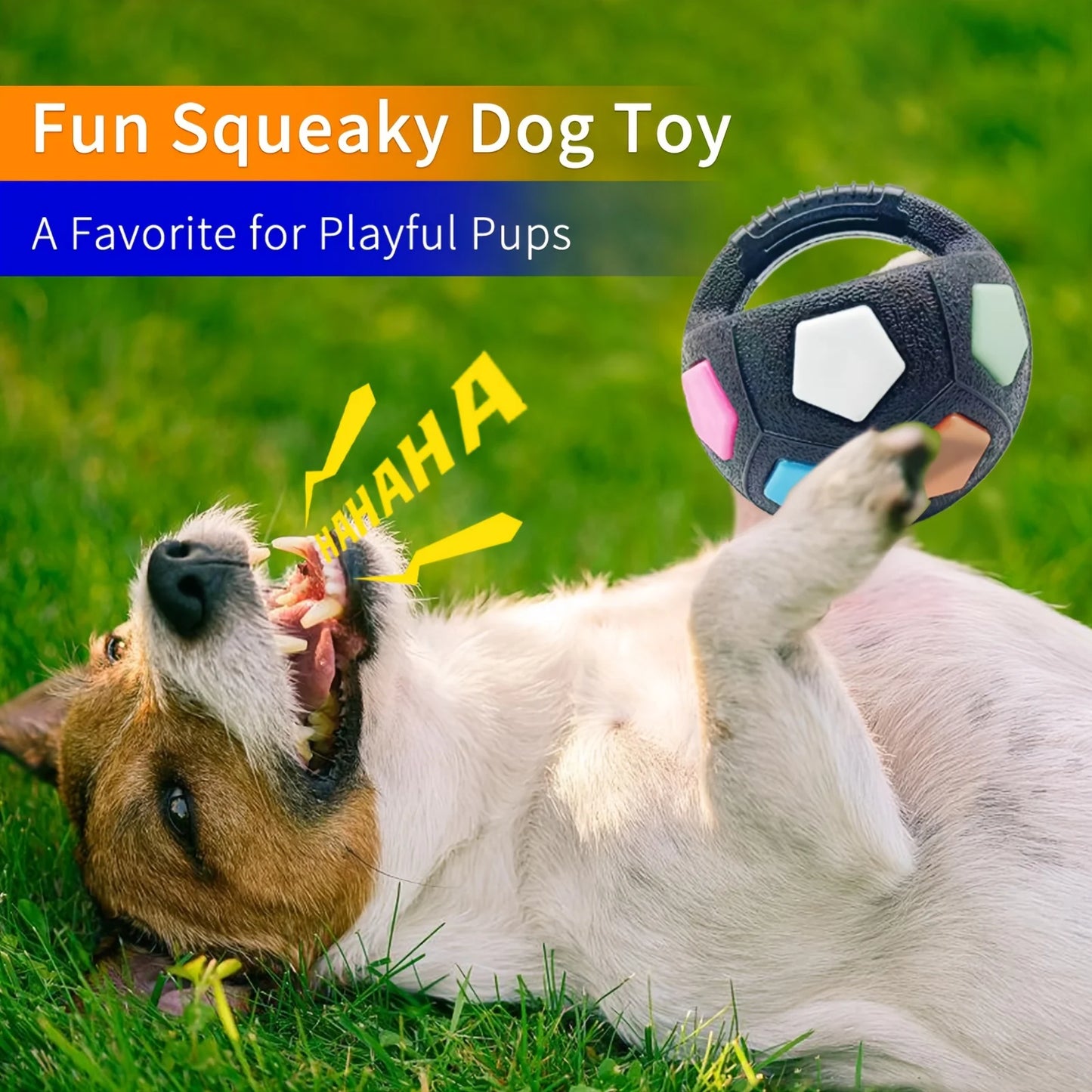 Pet Dog Toy Football Shape,Durable Rubber,Squeaky,Suitable for Medium to Large Breeds Interactive Pet Toy,Companion Toy for Pets