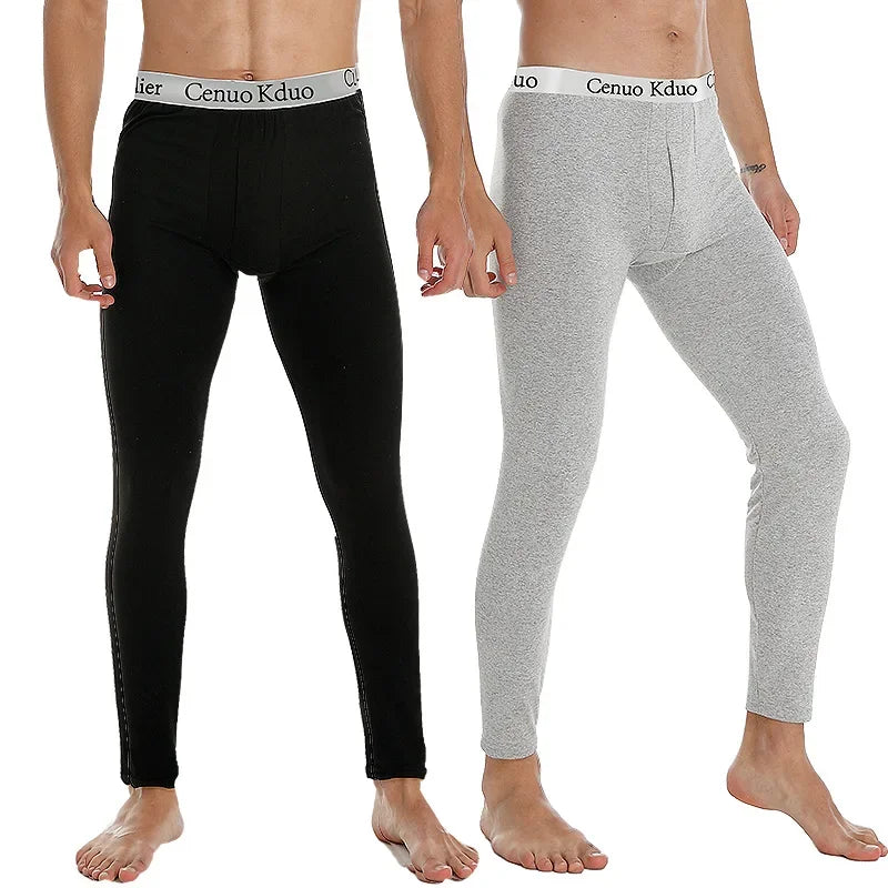 Warm Pants for Men with Plush and Thickened Autumn and Winter High Elasticity, Tight Fitting Sports Bottoms and Slim Fitting Pan
