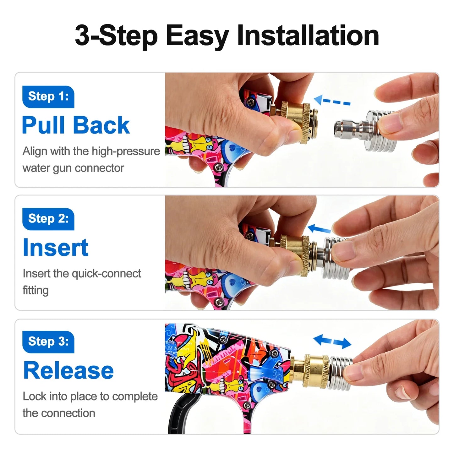 Pressure Washer Tips, Spray Nozzle, Soft Rain Shower Head, with 1/4" Quick Plug, Car Washing, Car Cleaning, Garden Watering