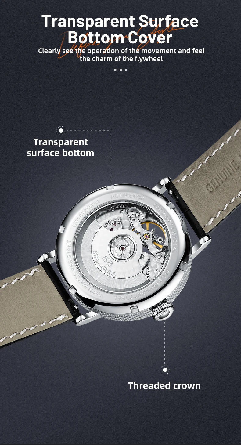 Men Watches 2025 Classic Flywheel Male Watch High Range Stainless Steel Waterproof Automatic Watch for Men Free Shipping Items