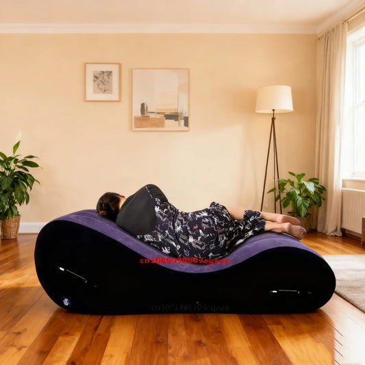Modern Large Folding Sofa Bed With Arm - Inflatable Travel Sofa For Beach Camping Outdoor Garden, Hotel/Home Furniture, Portable