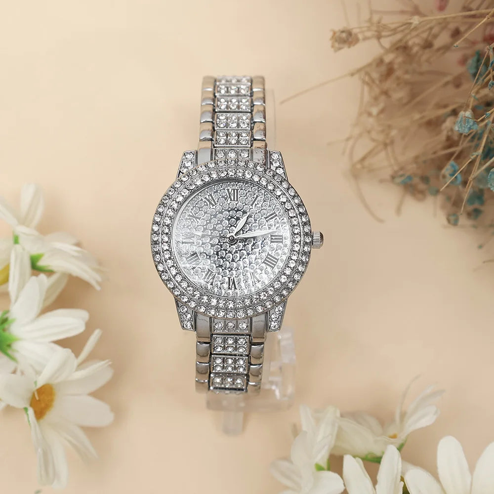 Luxury Full Diamond Watches For Men Top Brand Hip Hop Iced Out Arab Number Watch Men Fashion Steel Waterproof Clock Dropshipping