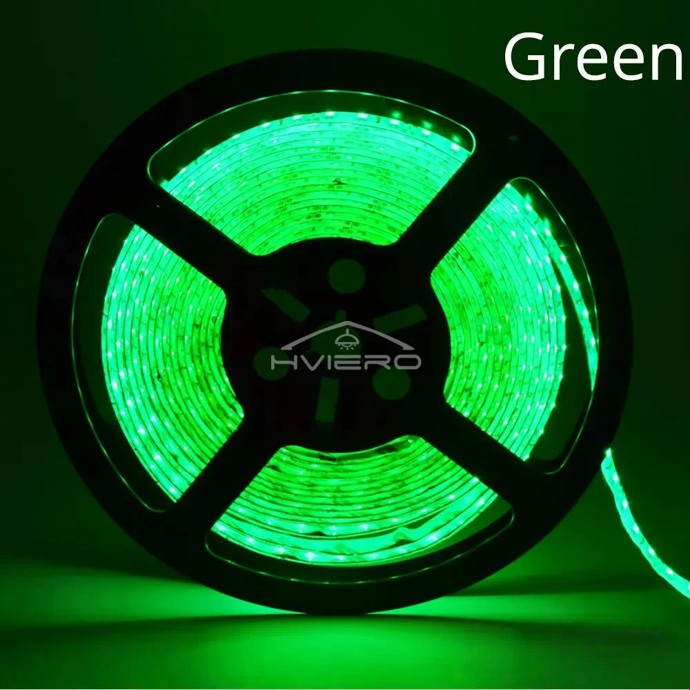 5M 600LEDs LED Strip 2835 DC12V 120LEDs/M Flexible Light Belt Led Ribbon Tape Home Decoration White Blue Red Green Lamp Strips
