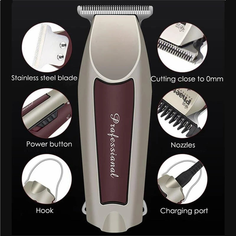 Professional Rechargeable Haircut Hair Cutting Machine Trimmer for Men Cordless Hair Clipper Electric Shaver Beard Barber