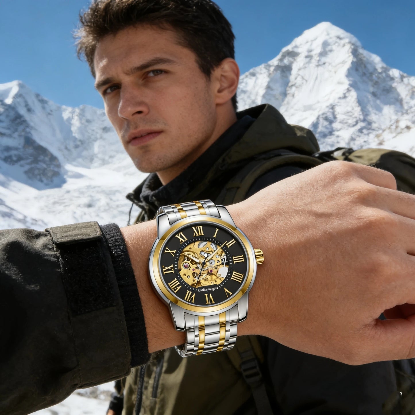 [Automatic Mechanical Men's Watch] Fashionable, High-Looking, and Affordable Luxury Men's Automatic Mechanical Watch, Suitable for Business and Casual Wear, Stylish and Handsome Men's Watch Hot-Selling Watches Are the Preferr