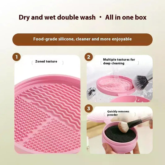 Makeup Brush Cleaning Box Sponge Eyeshadow Brushes Quick Clean Dry Cleaner Cosmetic Wash Clean Powder Tool Makeup Accessories