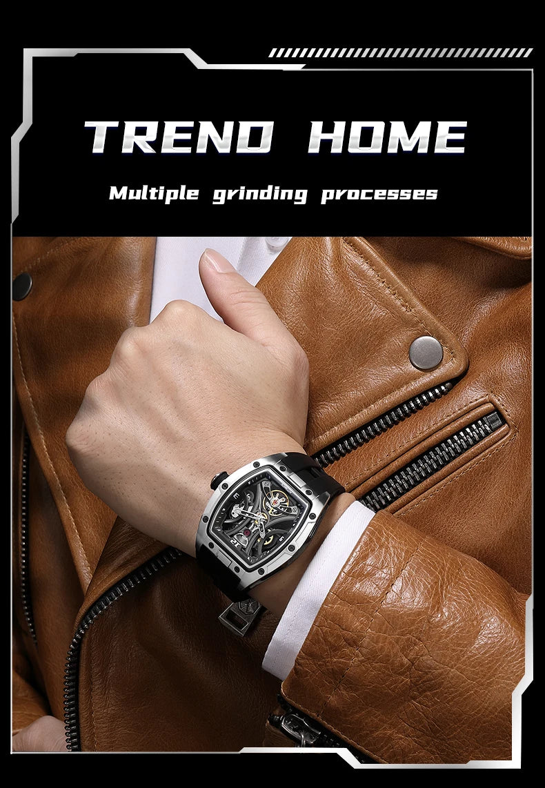 MEGIR Men Mechanical Watch Top Brand Luxury Automatic Watch Business Waterproof Luminous Watch for Men