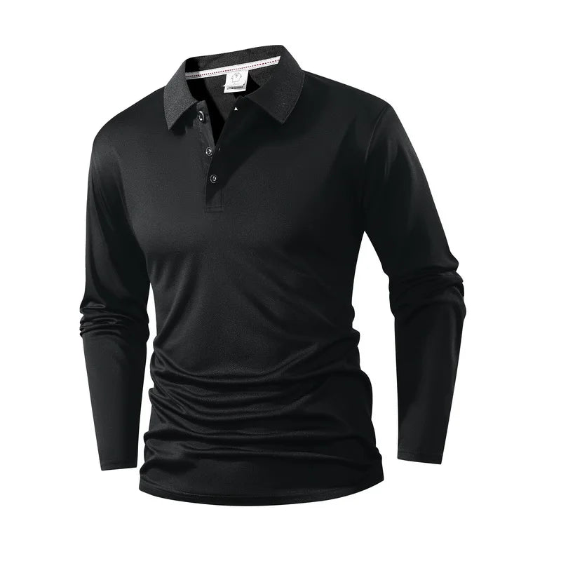 New Men's Loose Comfortable and Fashionable Polo Shirt Versatile in Spring Autumn Trends High-quality and Comfortable Top