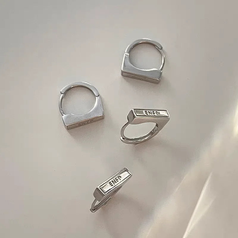 Sterling Silver Earrings Sophisticated Personality High End Exquisite Simple Elegant Letter Shaped Ear Accessories for Women