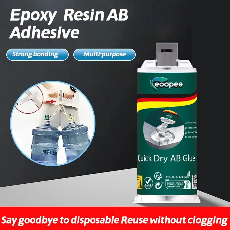 Epoxy resin AB Glue Strong bonding Transparent adhesive High viscosity waterproof Repair metal, ceramics, electronic components