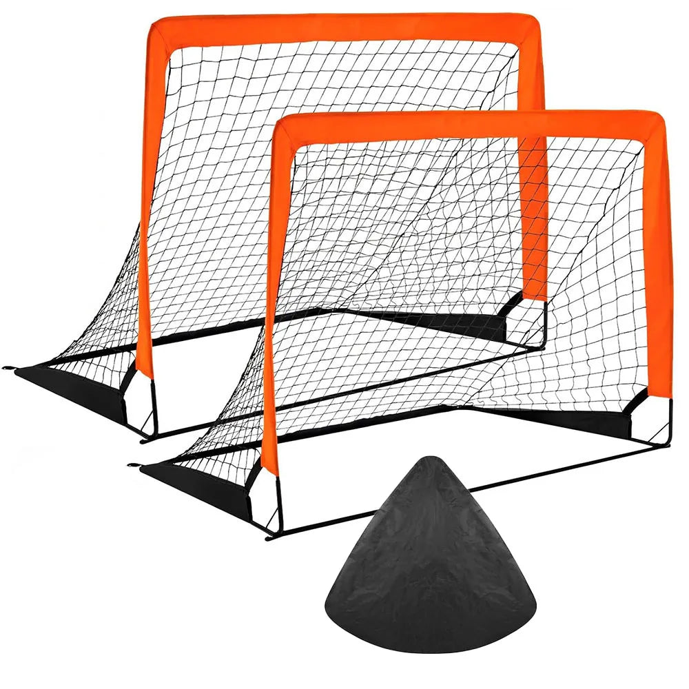 Soccer Goals for Backyard Set 2pcs Portable Training Football Net Indoor and Outdoor Children’s Football Match Door Frame