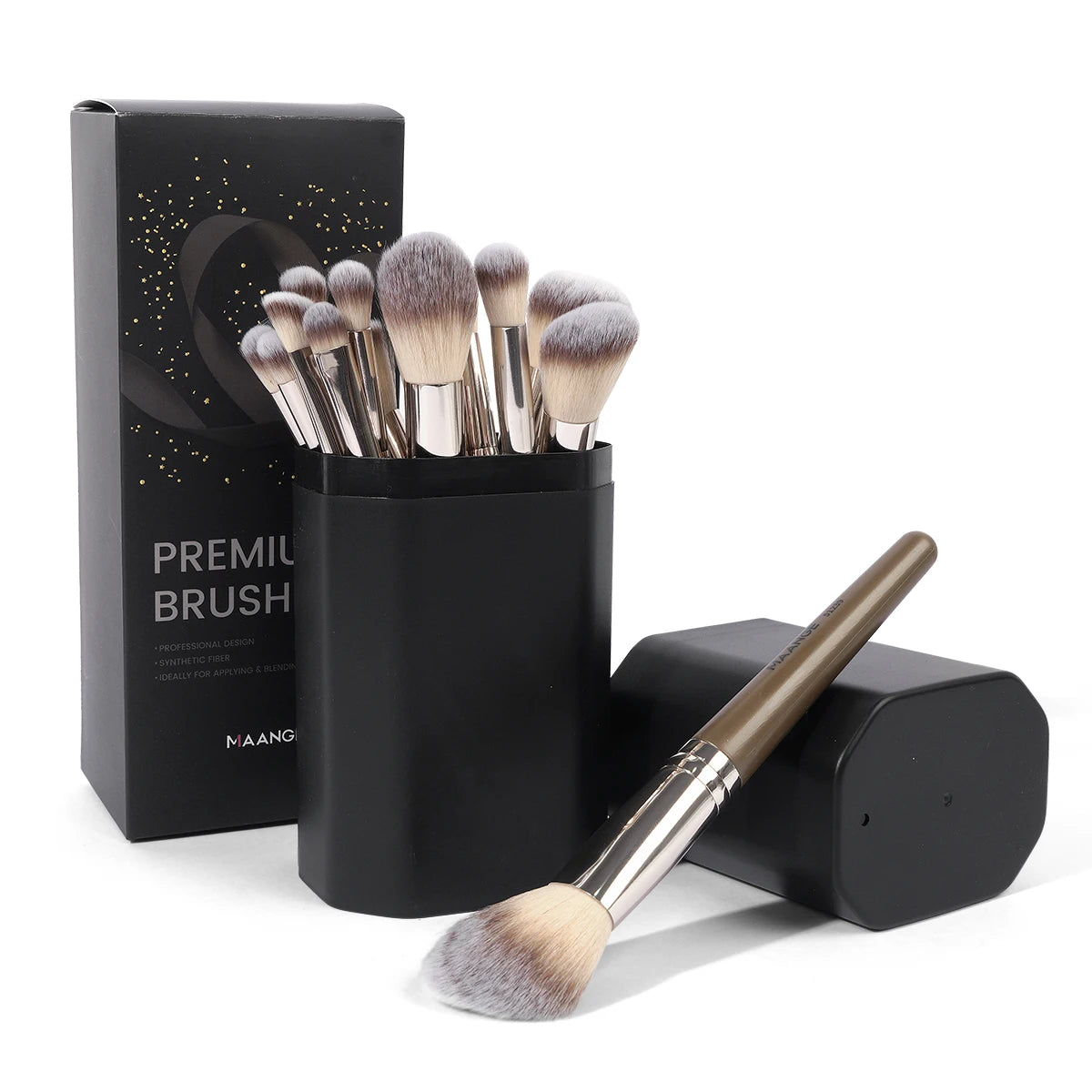 MAANGE Professional Gift Box 18pcs Makeup Brush Face Eye Beauty Brush for Foundation Conceal Eyeshadow Contour Dense Soft Brush