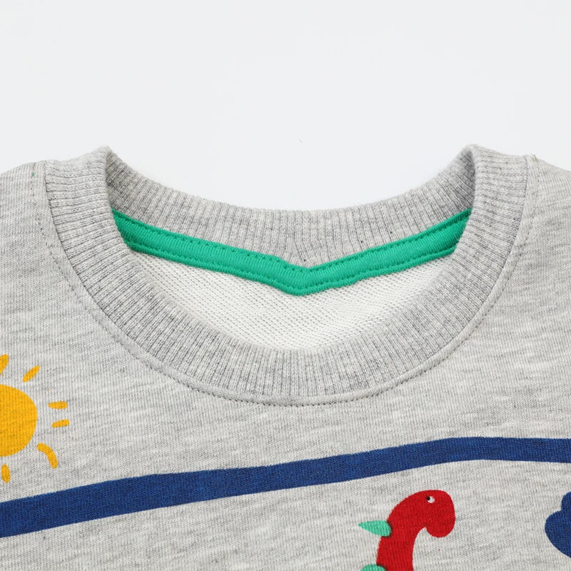 Little Maven Top Clothes for Children Kids Clothes Boys Children's Clothing Hoodies Cartoon Dinosaurs Sweatshirts Cotton Autumn